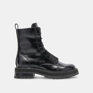 NEW DOLCE VITA women's ranier crinkle patent boot in midnight